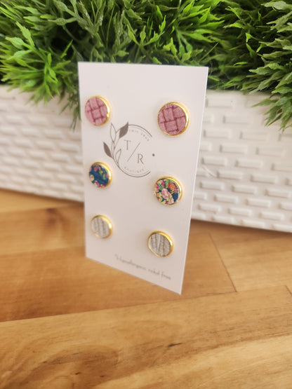 Triple Leather button sets