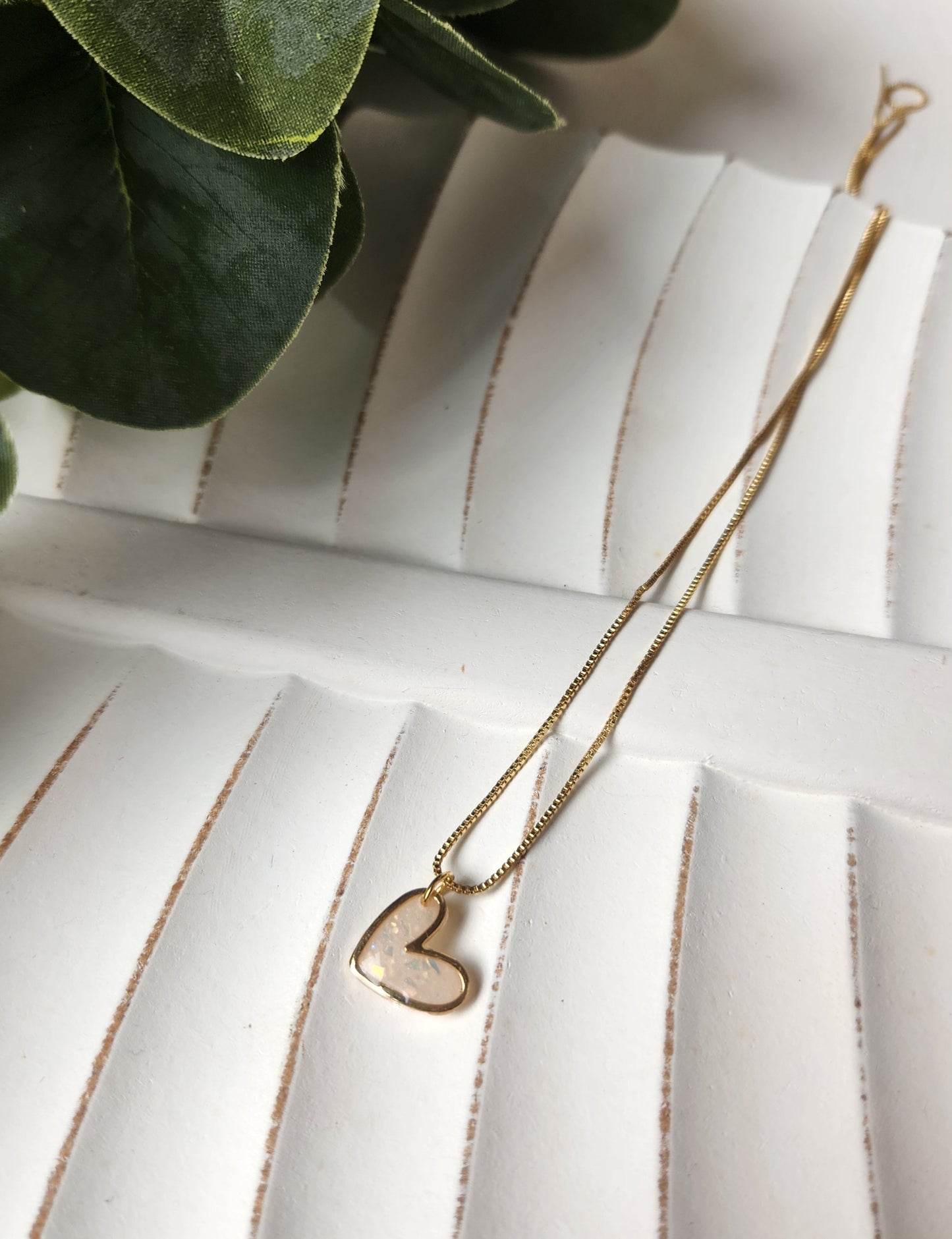 Gold heart necklace