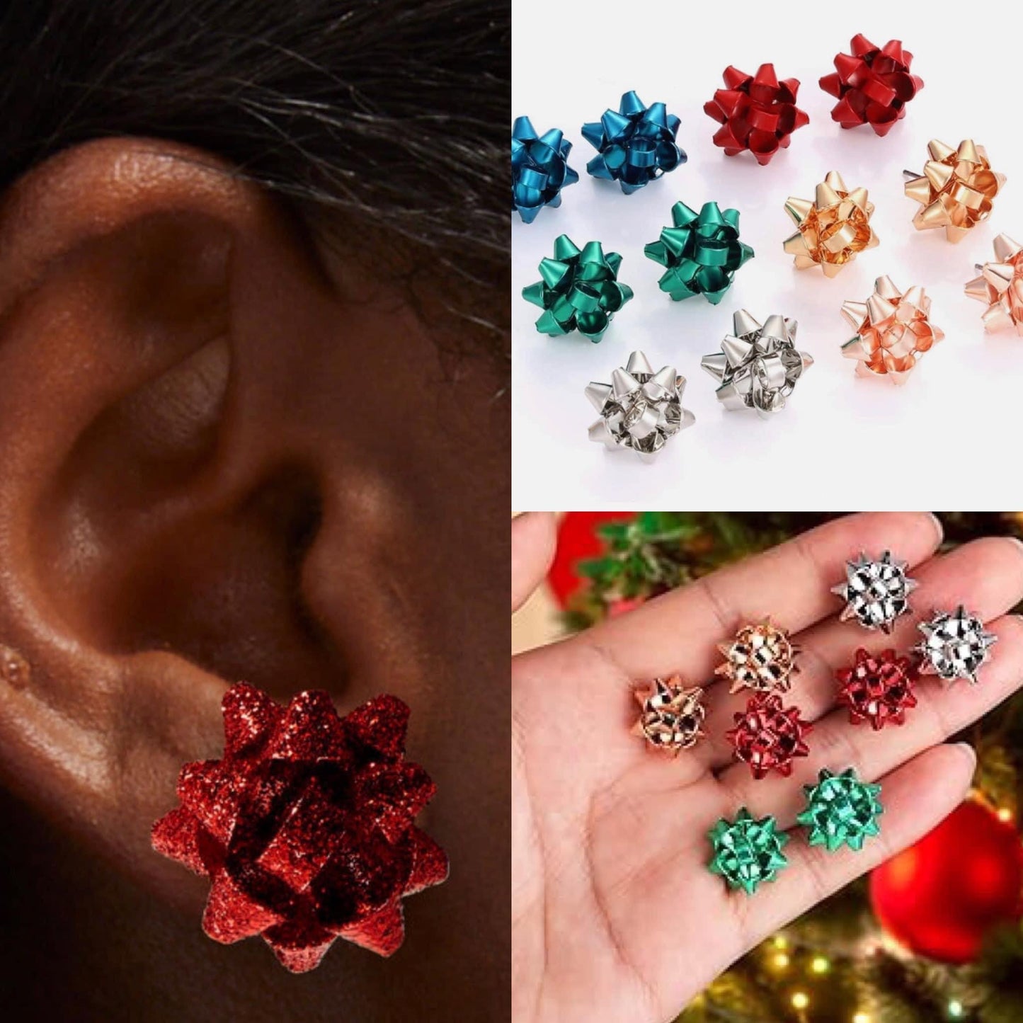 Christmas Bow Earrings
