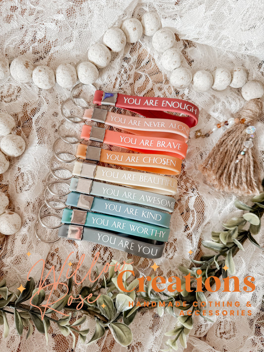 Silicone Affirmation Keychain