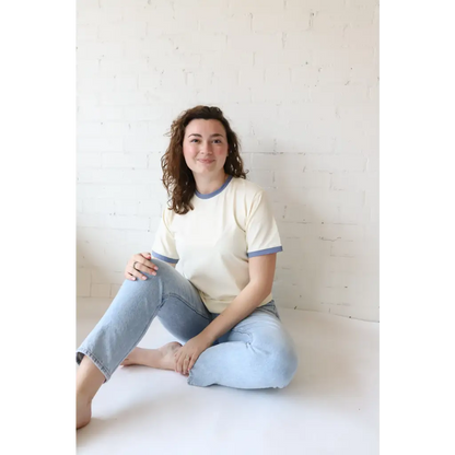 Classic Women's Ringer Tee in Navy